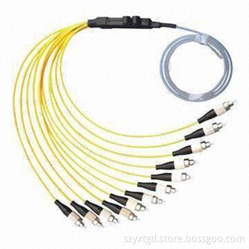 FC Fiber Optic Patch Cord with 15kg Anti-tensile Force and High Reflection Loss, APC MPO